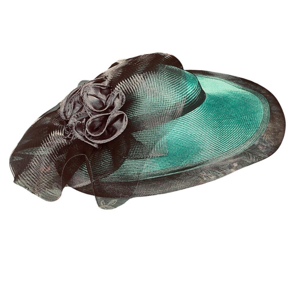 Sonni San Francisco Turquoise & Black Wide Brim Hat